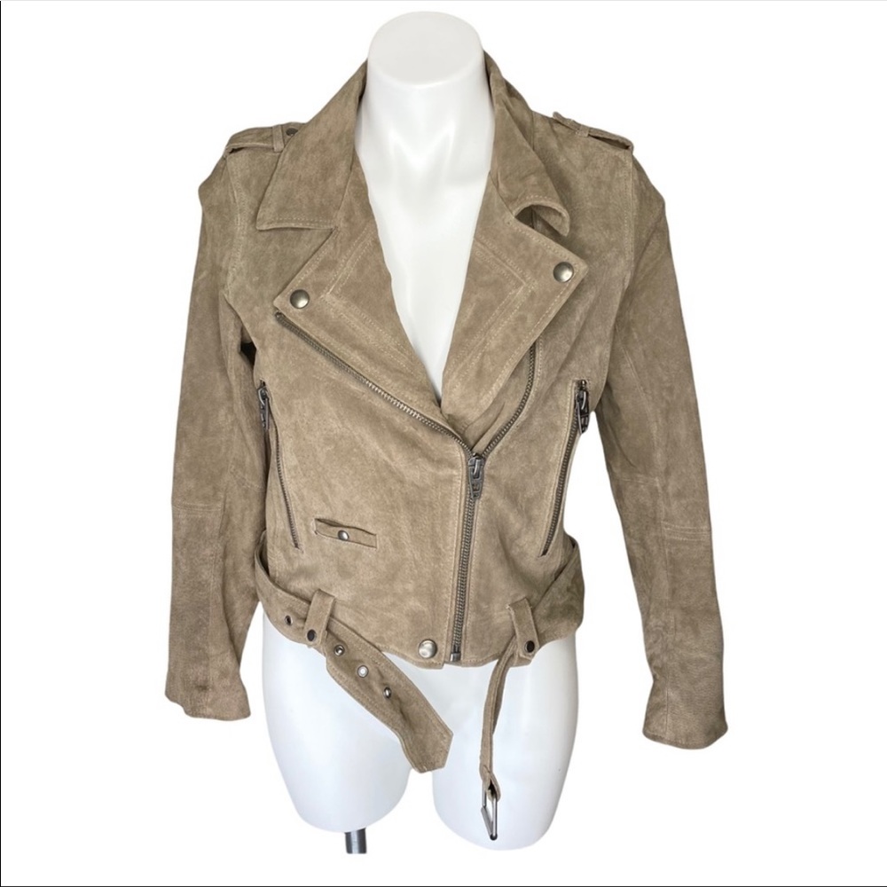 BLANK NYC // Suede Moto Jacket Faux Vegan leather